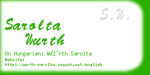 sarolta wurth business card